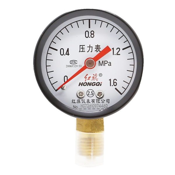 Hongqi Y-50 Radial Axial Pressure Gauge Water Oil Gas Meter 2.5 Accuracy Class - Imej 5