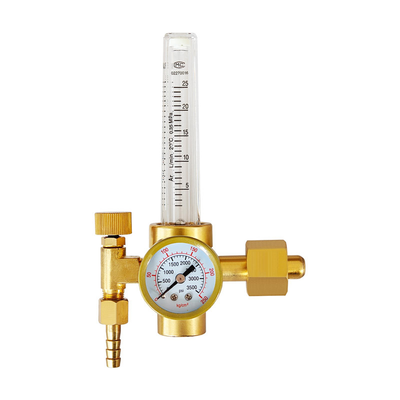 Brass Argon CO2 Mixed Gas Regulator Single-Stage Pressure Reducer with Flow Meter 0-25 L/min for Welding - Image 5
