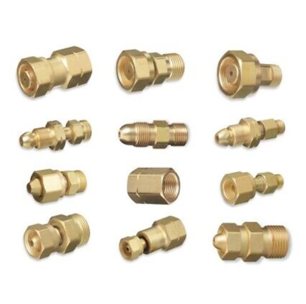 Brass Acetylene Cylinder to Regulator Adapter (CGA200), for QF-2/QF-2C/CGA540/CGA540B regulators - Imej 5
