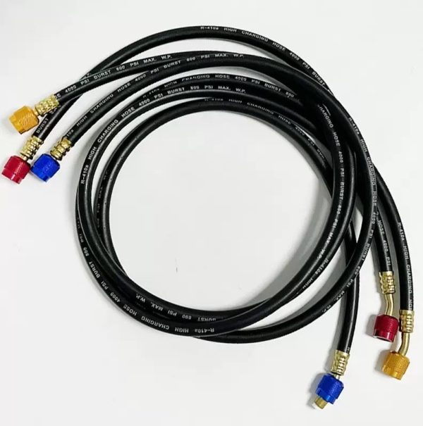 Reinforced R410a Black AC Refrigerant Charging Hose (1/4" x 1/4" SAE, Various Lengths) for HVAC System Maintenance & Automotive Air Conditioning Repair - 이미지 5