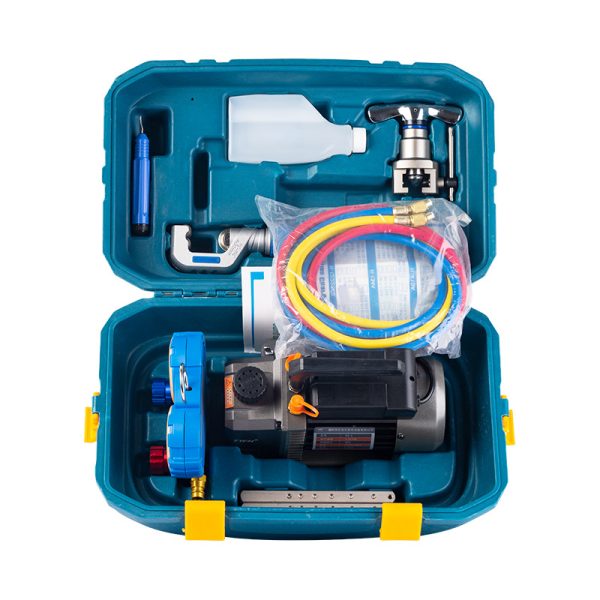 Automotive AC Refrigerant Charging Tool Kit with Vacuum Pump and Manifold Gauge Set for R134a R22 R410a - Image 4