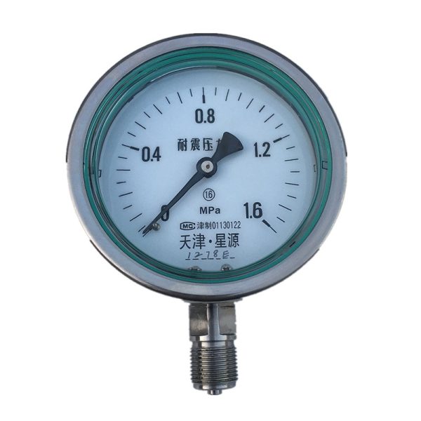 Tianjin Xinyuan Stainless Steel Pressure Gauge (0-1.6 MPa, Anti-Vibration, Pointer Type, Threaded Connection) for HVAC Systems - Imagem 5