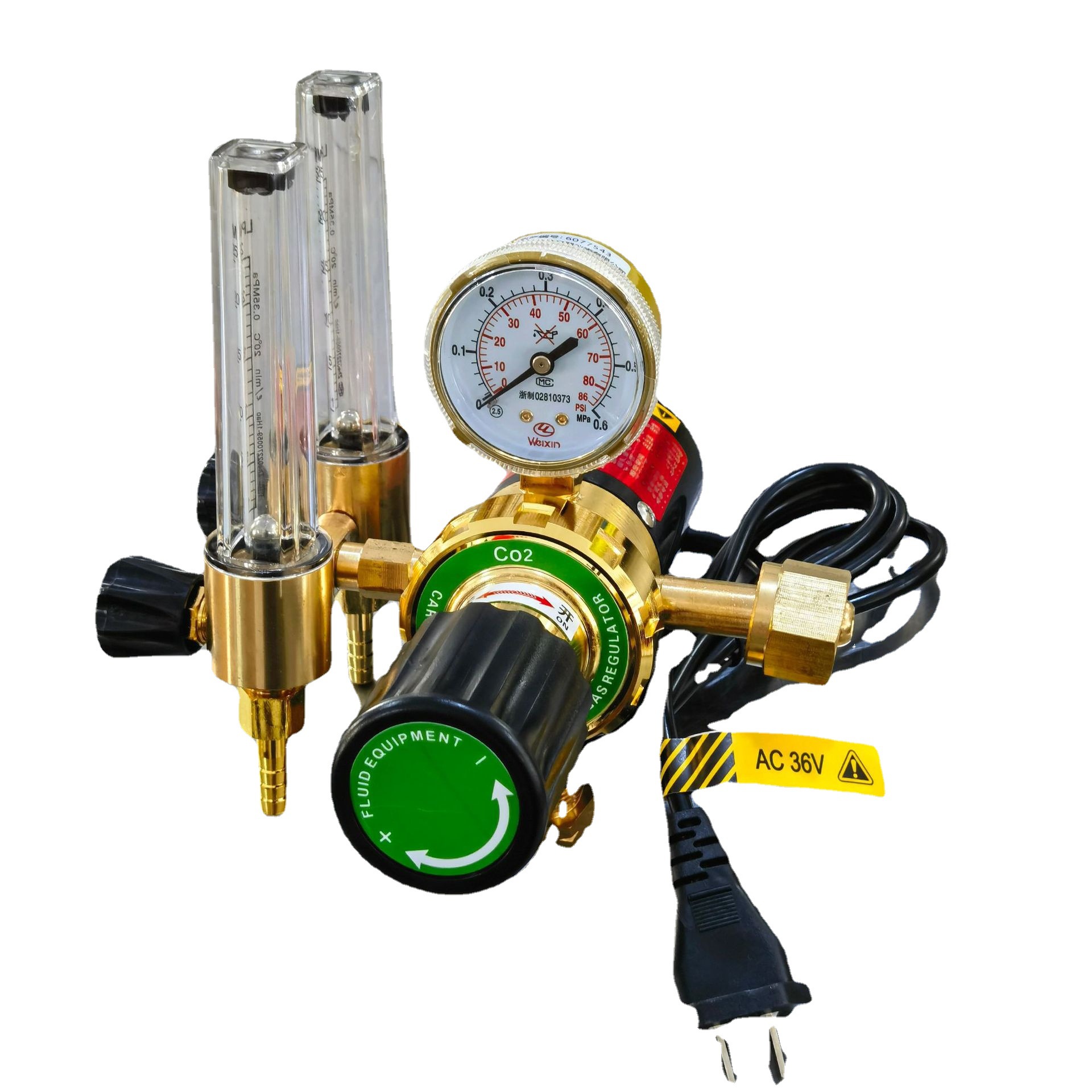 CO2 Gas Regulator Dual Flow Meter WX-503 (0-25 PM) for MIG TIG Welding Heated CO2 Tanks - Image 5