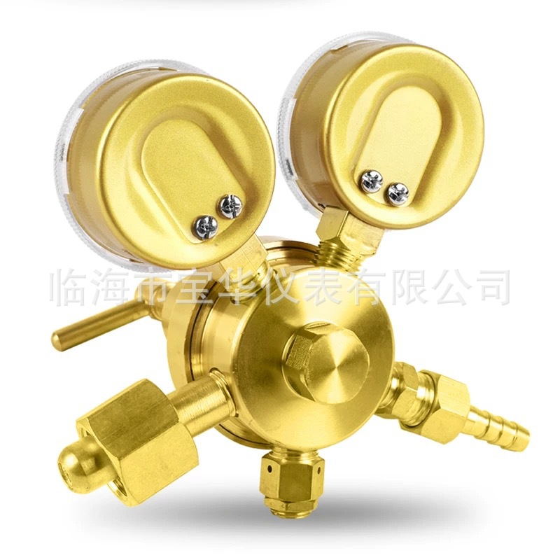 Full Brass Single-Stage Gas Pressure Regulator with Dual Gauges (0-240psi / 0-1.6MPa & 0-3500psi / 0-25MPa) for Nitrogen Oxygen Helium Argon, Replaces 152IN-125 - Image 4