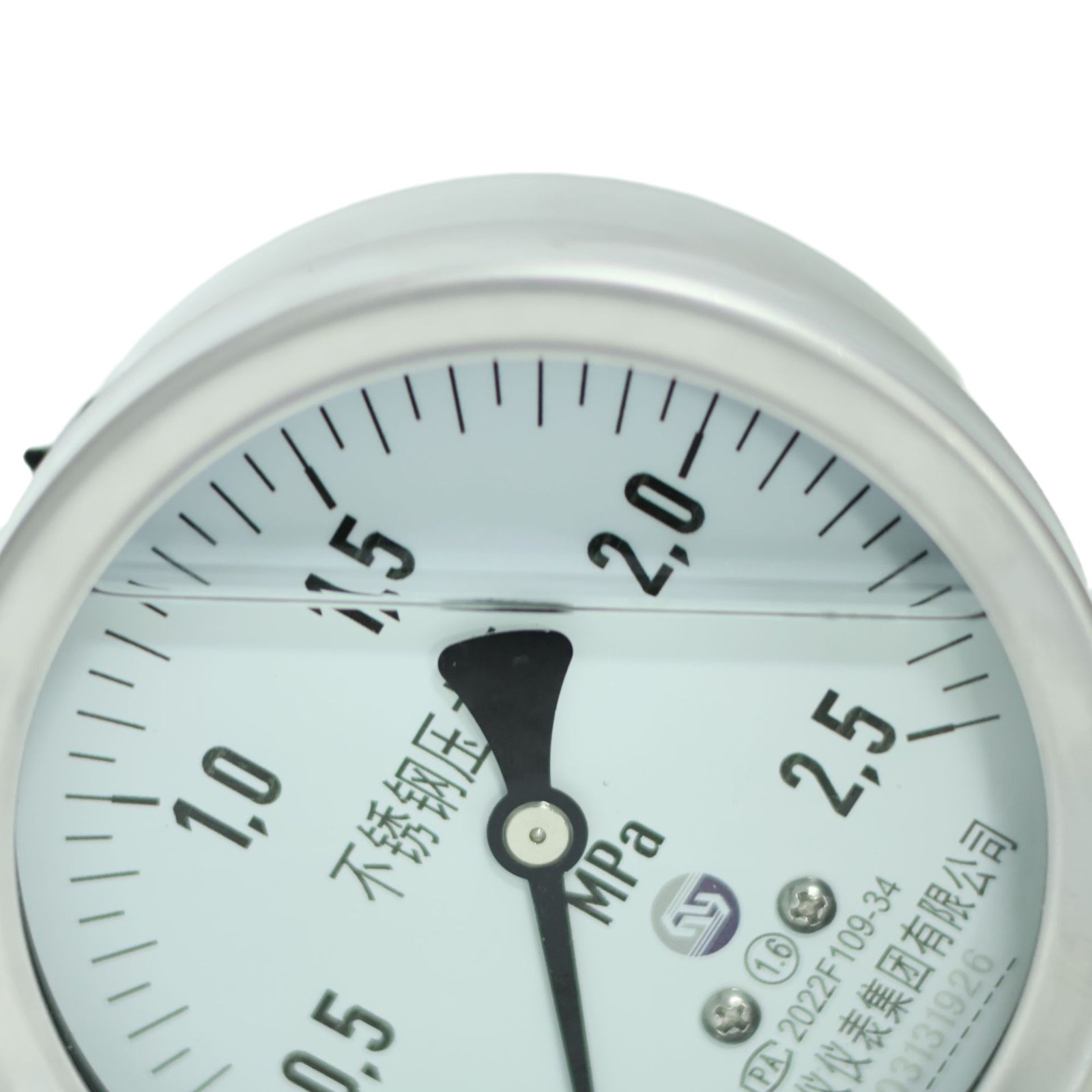 Durable Stainless Steel Pressure Gauge (0-2.5 MPa, 100mm Radial Connection) for Water, Hydraulic, Gas, and Oil Pressure Systems - Image 5
