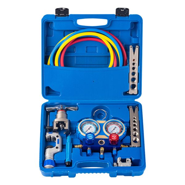 HVAC Manifold Gauge Set with Flaring Tool and Vacuum Pump Kit for R22 R410 R32 Systems - Изображение 5