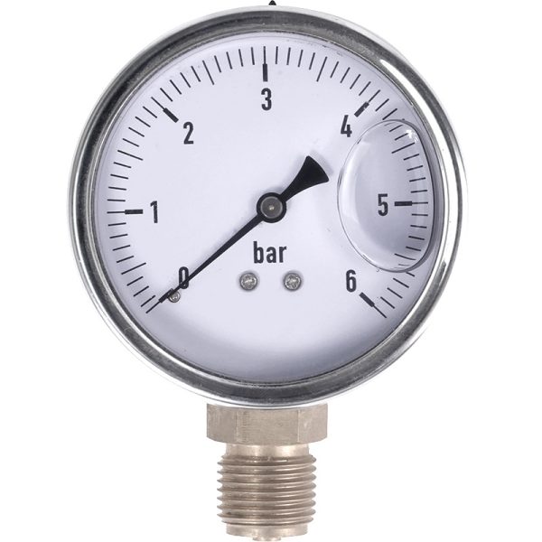 Analog Pressure Gauge Oil Filled Bar Scale (0-6 Bar) for Industrial Steam Systems Replaces Standard Gauges - Image 5