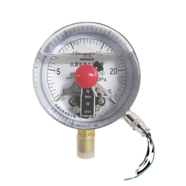 Hongqi YTNXC-100 Radial Contact Pressure Gauge 100mm Dial M20*1.5 Thread Anti-Vibration Electrical Contact Pressure Transmitter - Изображение 5