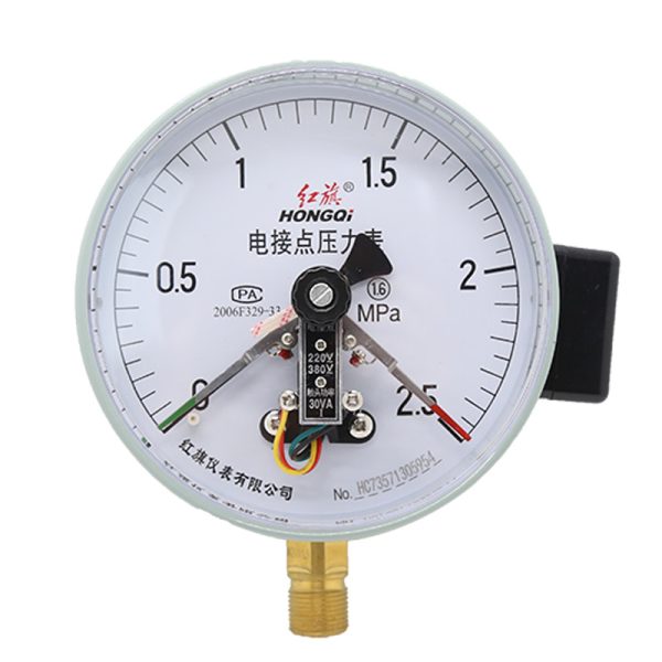 Hongqi YXC-150 Magnetic Assisted Electrical Contact Pressure Gauge for Vacuum and Pressure Measurement - Imagem 5