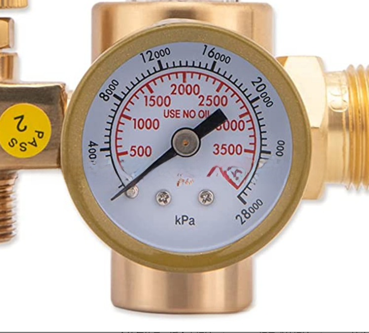 Argon CO2 Pressure Reducer Regulator Gauge WX-191-03-CGA580 for Welding and HVAC Systems - Image 4
