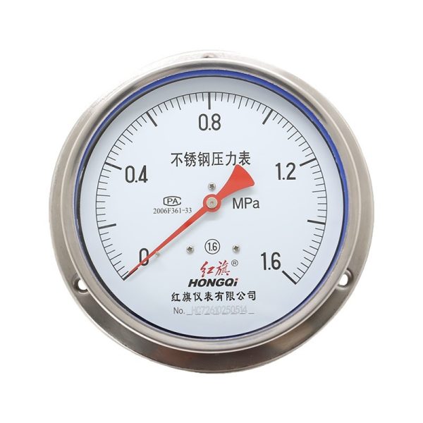 Hongqi Y-150BF/ZT YTN-150BF/ZT Axial Pressure Gauge with Flange Stainless Steel Anti-Vibration Manometer - รูปภาพ 5