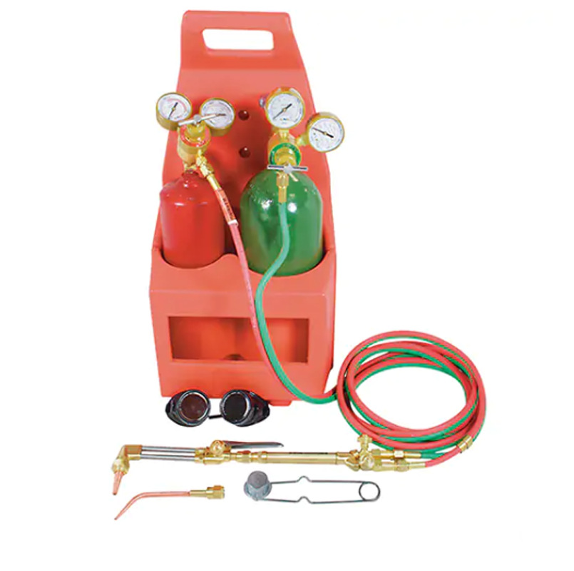 Portable Oxygen Acetylene Welding Cutting Torch Kit with Regulators & Hoses for Metalwork Applications - Image 4