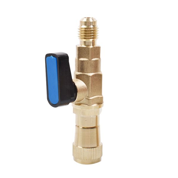 Refrigerant Charging Safety Valve Ball Valve 1/4 inch R22/R410 HVAC Repair Tool for AC Refrigeration Systems - Gambar 5