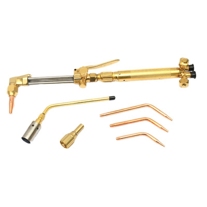 Portable Oxy-Acetylene Welding Cutting Torch Kit with Gauges American Style for Industrial Use - Image 5