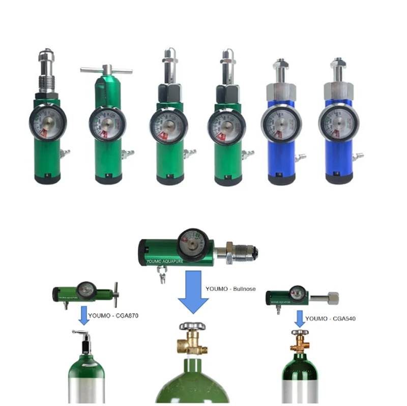 ALCAN Portable Medical Oxygen Regulator with Gauge 0-3000 PSI, Pin Indexed Yoke Inlet 870 for Oxygen Tanks - Image 4