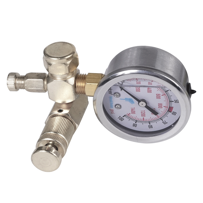 Hydraulic Breaker Nitrogen Pressure Gauge (0-1400 PSI / 0-100 kg/cm²) with Inflation Tool and Hose for Breaker Equipment - Image 4