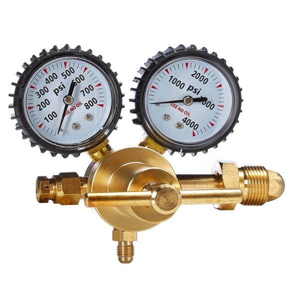 UNIWELD Nitrogen Regulator 0-800 PSI Output with 0-4000 PSI Inlet Gauges CGA580 Connection - Imagem 4