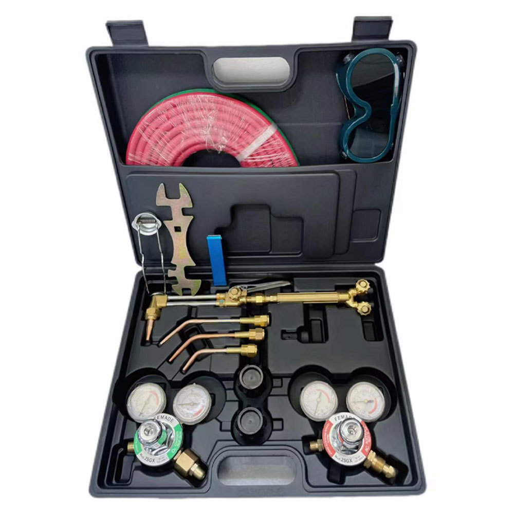 Portable American Style Welding & Cutting Torch Kit with Oxygen Acetylene Gauges & Hoses for Automotive and Industrial Use - Image 5