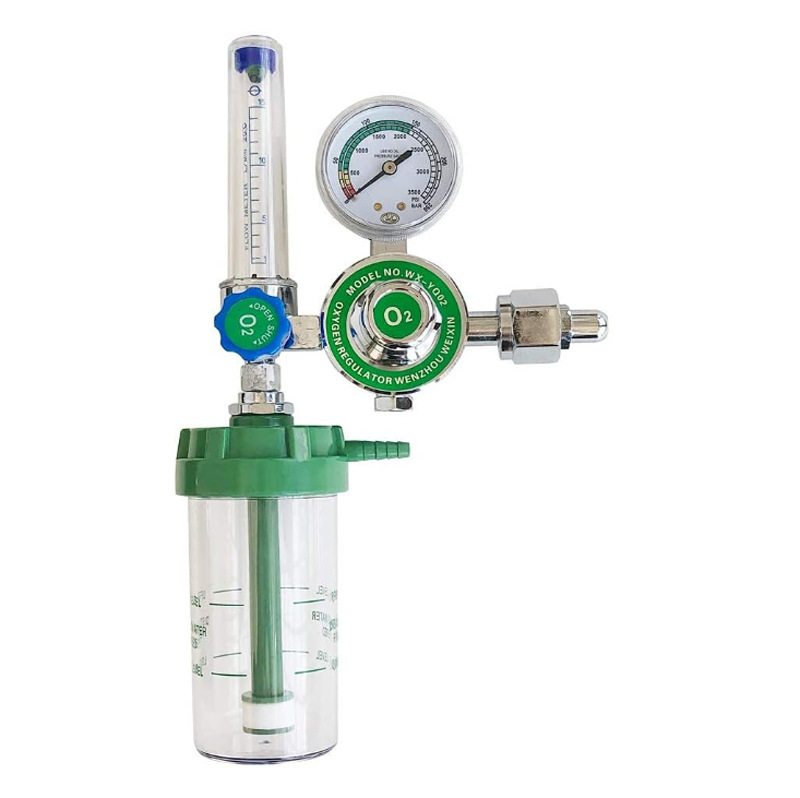 Medical Oxygen Regulator with Flow Meter & Humidifier Bubble Bottle for O2 Tank and Nasal Cannula, Model WX-YQ02 - Image 5