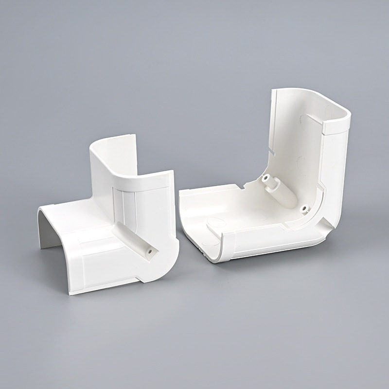 PVC Air Conditioner Line Set Cover Vertical Bend Elbow Corner (White, 111/133/115mm) for Mini Split HVAC Systems, Replaces Sunseeds WTG8065-E - Image 4