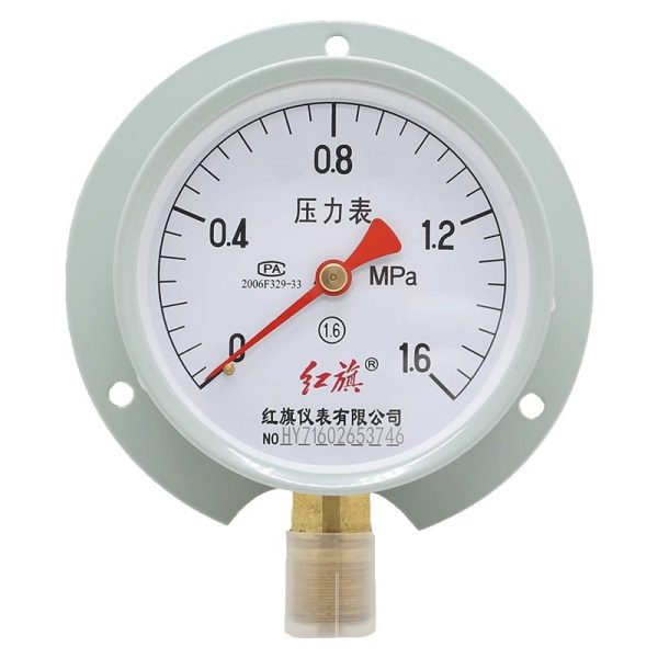 Hongqi Y-100T Radial Pressure Gauge, 1.6 Accuracy, M20*1.5 Connection, for Oil Water Gas Air Pressure Measurement - Imagem 5