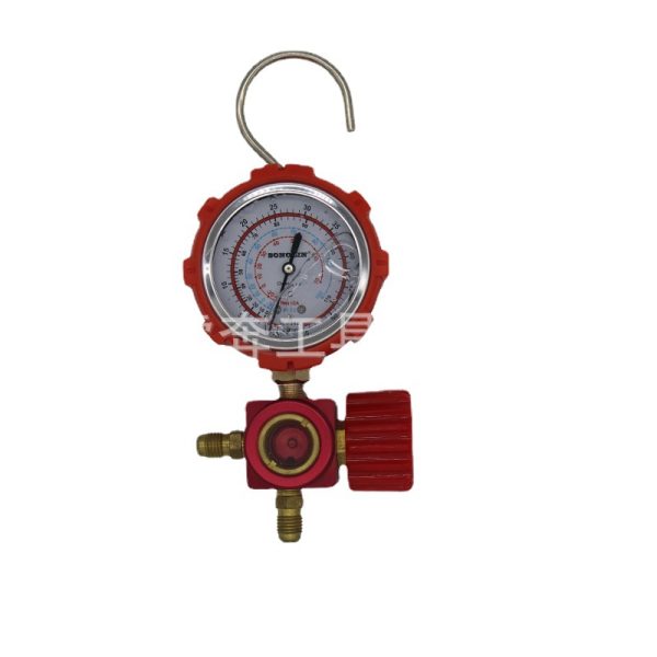 SONGLIN HVAC Refrigeration Manifold Gauge Set for R134a R410a with Sight Glass and Hoses, 1/8NPT Connection - Imagem 5