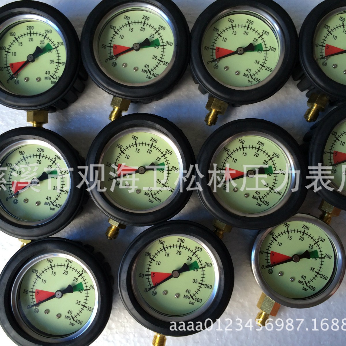 SONGLIN Luminous Pressure Gauge 60mm 0-40 MPa / 0-400 bar, Accuracy Class 1.6, Anti-Vibration for Hydraulic Systems - Image 4