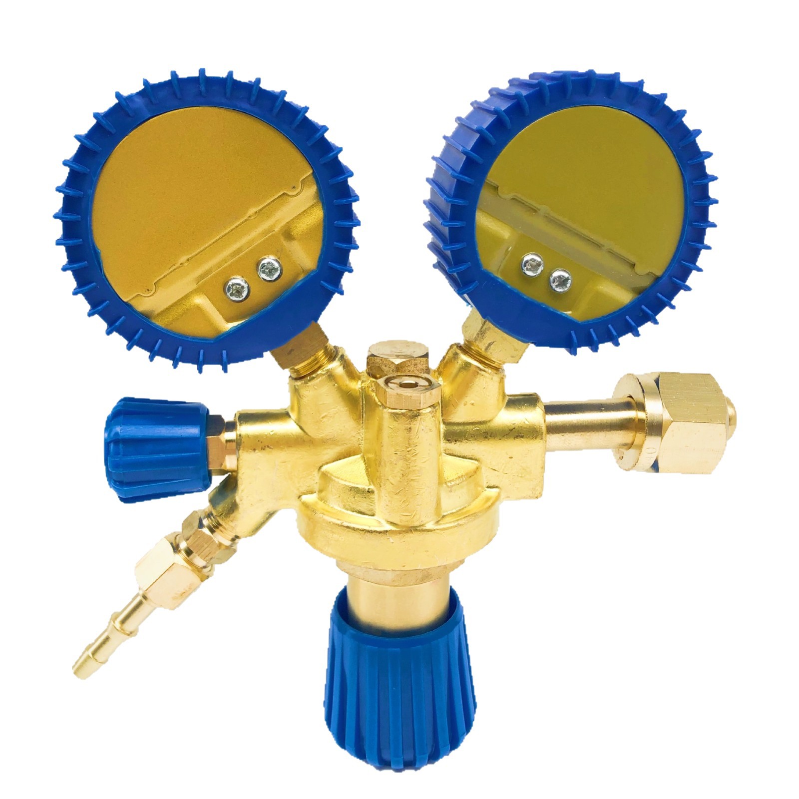 Full Brass Europe Style Oxygen Nitrogen Argon CO2 Pressure Regulator CGA540 with Dual Gauges for Welding - Image 5