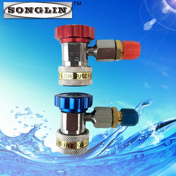 Stainless Steel Refrigerant Gauge Quick Coupler (6.35mm) for AC Manifold Gauge Set, High & Low Pressure R134A Adapters - Gambar 4