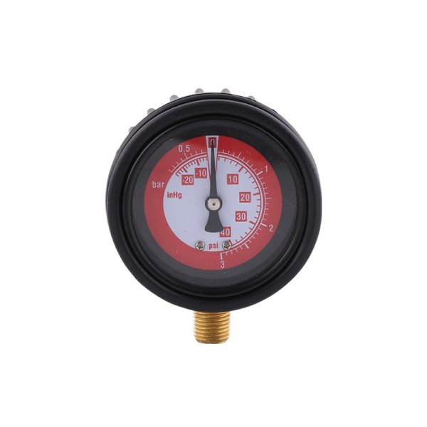 OUKATHER 2.5" Black Iron Case Pressure Gauge Compound Pressure Meter with Rubber Protective Cover for HVAC Systems, Replaces 110 - 이미지 5