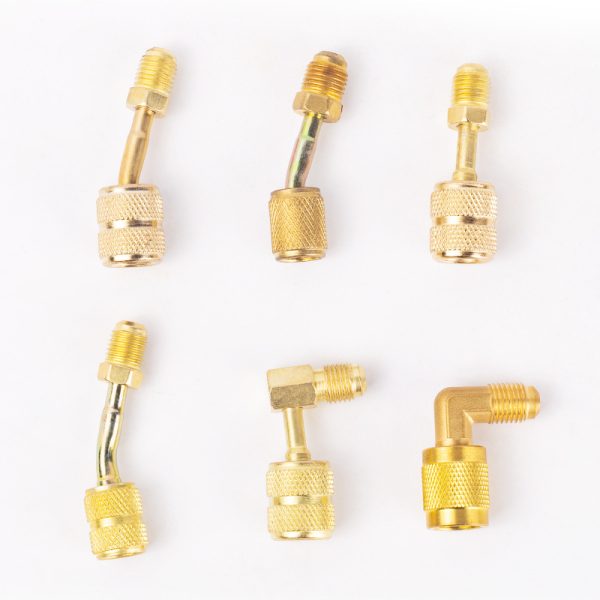 HVAC R22 to R410A Refrigerant Adapter 1/4" Male to 5/16" Female 90 Degree Brass Fitting for Mini Split System - รูปภาพ 4