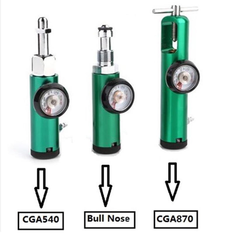 Oxygen Regulator (0-15 L/min Flow) with Humidifier Bottle and Tube for Medical Oxygen Cylinders, CGA540 - Image 4