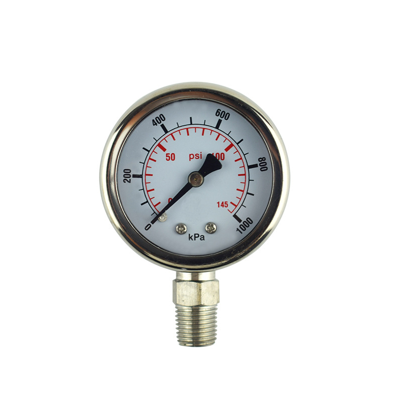 Industrial Stainless Steel Pressure Gauge (0-1000 kPa/0-145 psi) Y50 Radial Connection for Oil, Gas, Liquid, Water Systems - Image 5