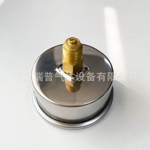 Axial Oil-Filled Pressure Gauge, Shockproof Stainless Steel Manometer for Water, Air, Hydraulic Systems, 0.01-320psi, 63mm - 이미지 4