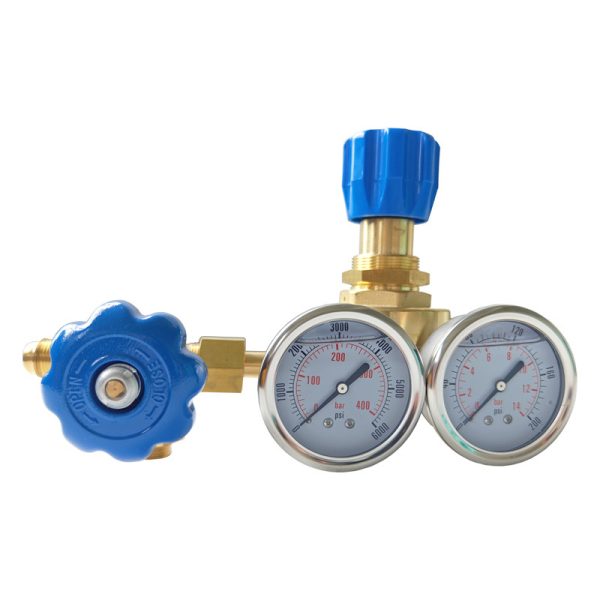 High Pressure Oxygen Regulator with Dual Gauges (0-6000psi, 0-200bar) for Oxygen Cylinders - Image 5