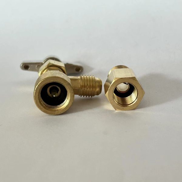 R134a Refrigerant Can Tap Valve with 1/2'' ACME to 1/4'' SAE Adapter for Automotive AC Systems - Imej 4