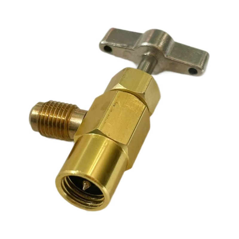 R134a AC Refrigerant Can Tap Valve Quick Coupler (1/2 ACME Female to 1/4 SAE Male) for Auto HVAC Systems - Image 5