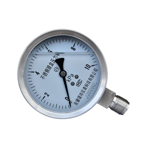 Stainless Steel Diaphragm Pressure Gauge (0-10kPa, Accuracy 2.5) for Water/Oil/Gas/Liquid Systems - Изображение 5
