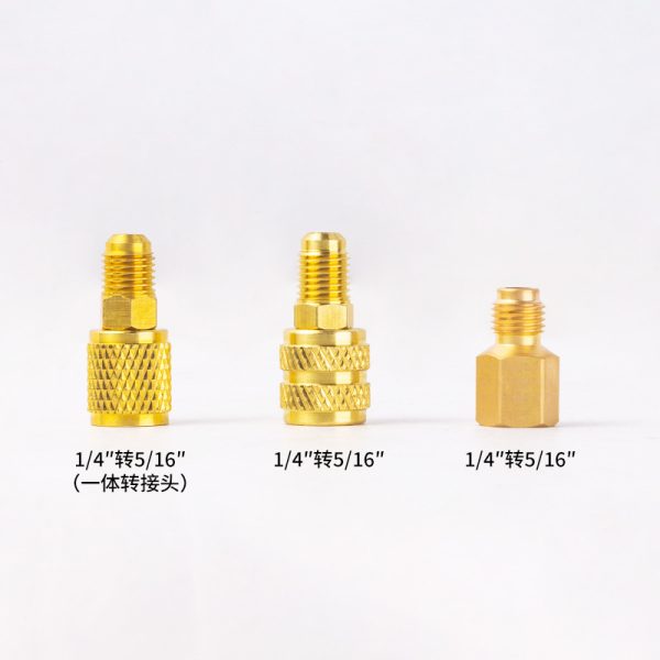 HVAC R22 to R410A Refrigerant Adapter 1/4" Male to 5/16" Female 90 Degree Brass Fitting for Mini Split System - รูปภาพ 5
