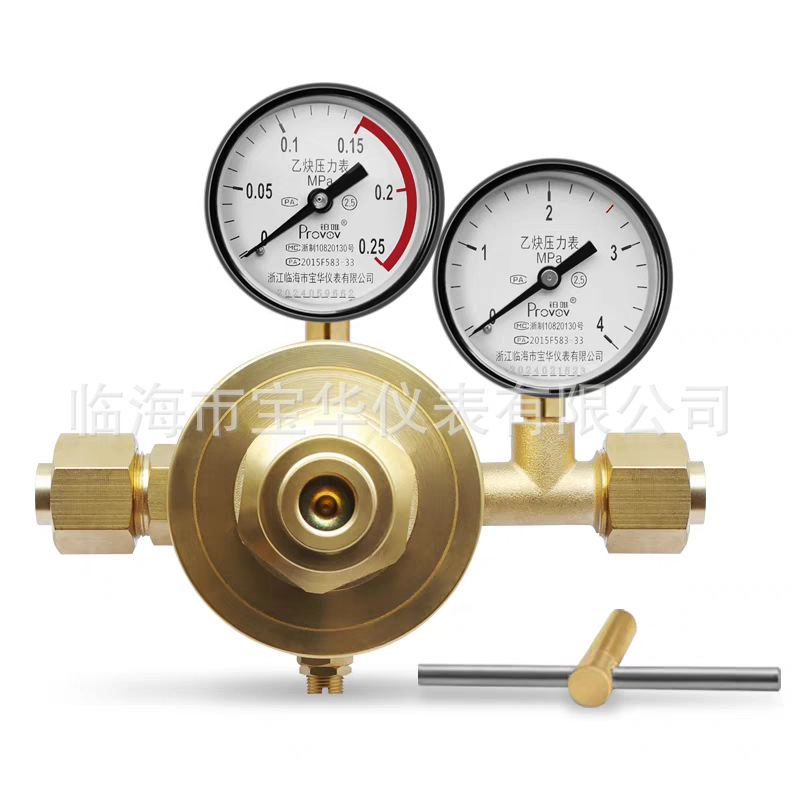 Provov All-Copper Nitrogen Pipeline Pressure Reducer (2.5 MPa / 25 MPa) for Welding Oxygen Supply Systems - Image 5