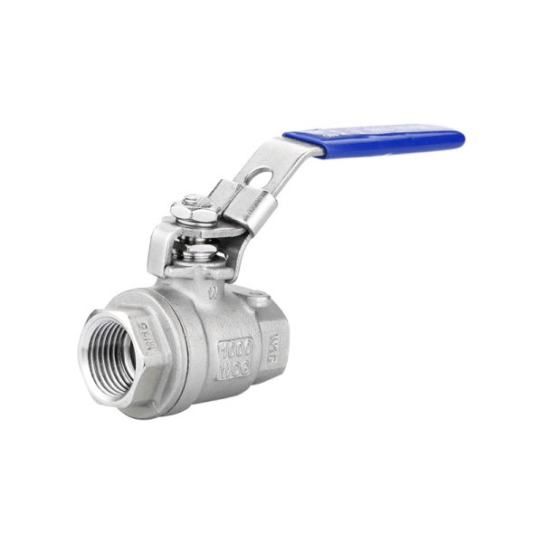 Stainless Steel Two-Piece Ball Valve with Blue Handle, Full Port Shut-Off for Water Pipes, PT1/4 and PT1/2 Female Thread, Corrosion Resistant and PTFE Sealed - Image 5