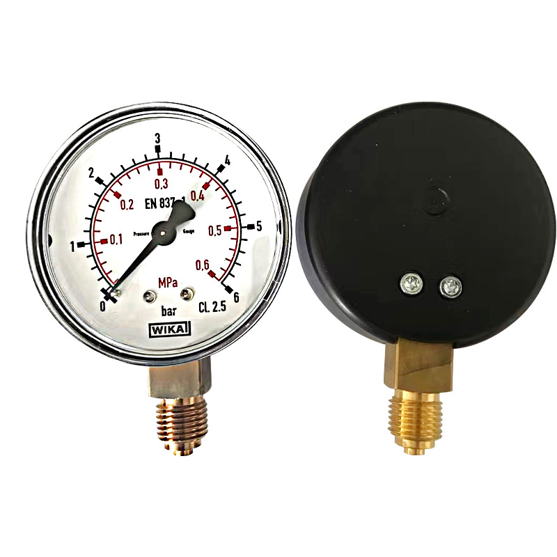 WIKA 111.10 Series Copper Alloy Pressure Gauge (0-6 bar/MPa, CL. 2.5) for HVAC Systems - Image 5