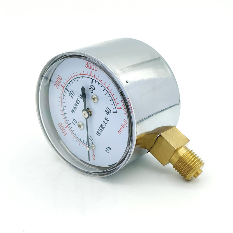 Membrane Pressure Gauge YE60 Series Over-Pressure Protection Micro Pressure Gauge for Gases, Oil, Liquids, Water and Air Systems - Image 4
