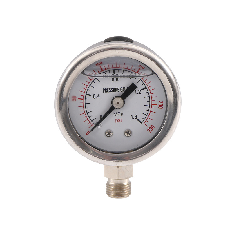 Y40L-A Pressure Gauge Durable Explosion-Proof 304 Stainless Steel Pressure Gauge Vacuum Pressure Gauge Water/Oil/Air Pressure Meter - Image 5
