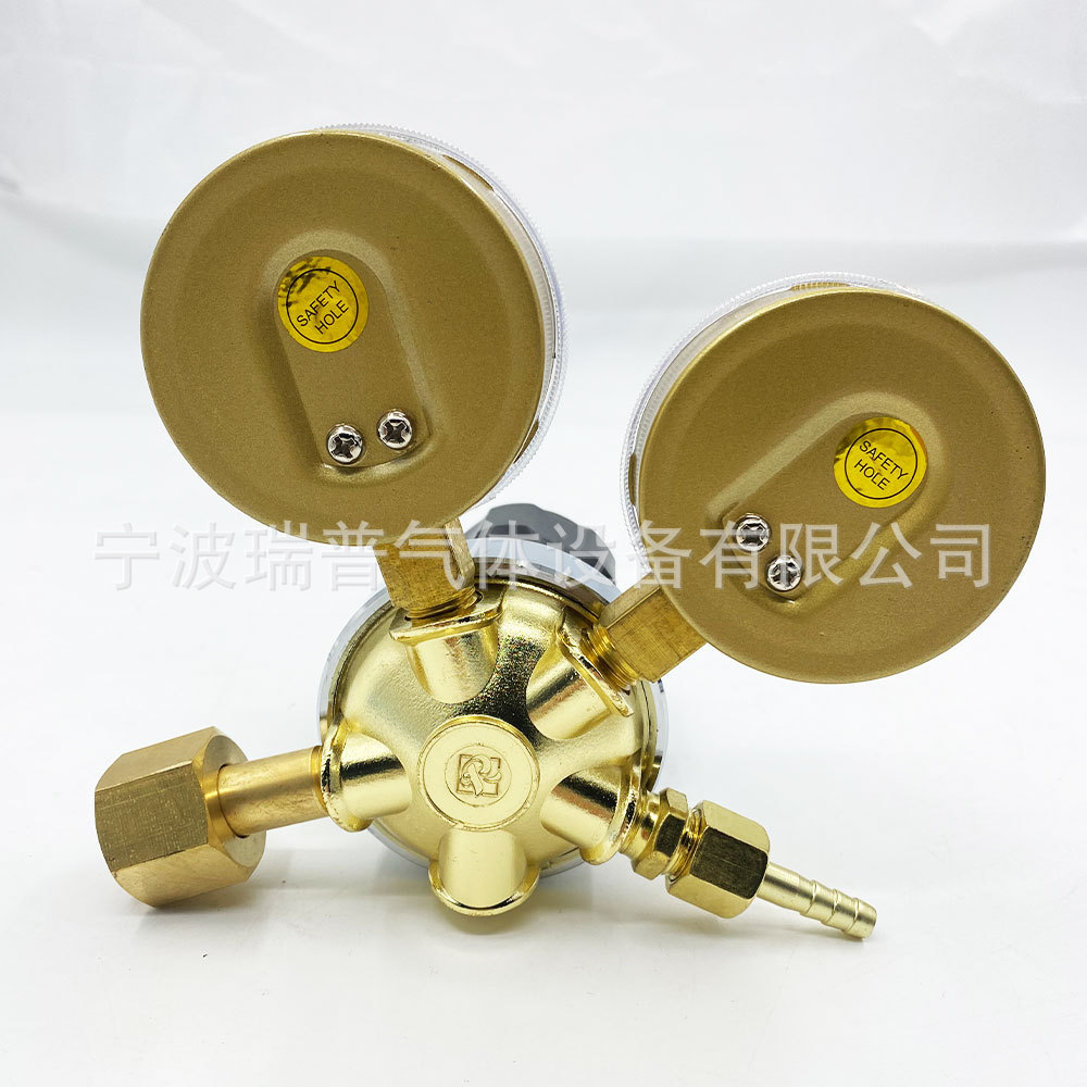 CGA540 All-Copper Oxygen Acetylene Pressure Regulator Gauge Set for Welding Cutting - Image 4