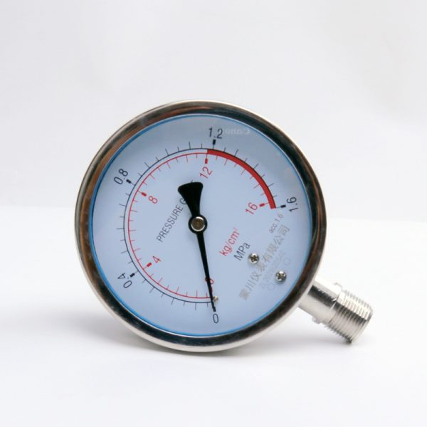 Mengchuan Instrument Y100BF Stainless Steel Pressure Gauge (0-1.6 MPa, M20x1.5, Radial/Axial Connection) for HVAC Boiler Water Oil Vacuum - Gambar 4