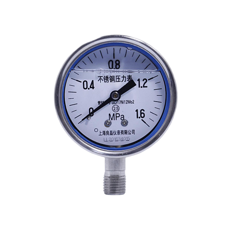 Lianglei Stainless Steel Pressure Gauge Y60-B-F-Z (0-1.6 MPa, 60mm Diameter, Upper Mounted, Stainless Steel Casing, G1/4 Connection, Excellent Stability) for General Industrial Applications - Image 5
