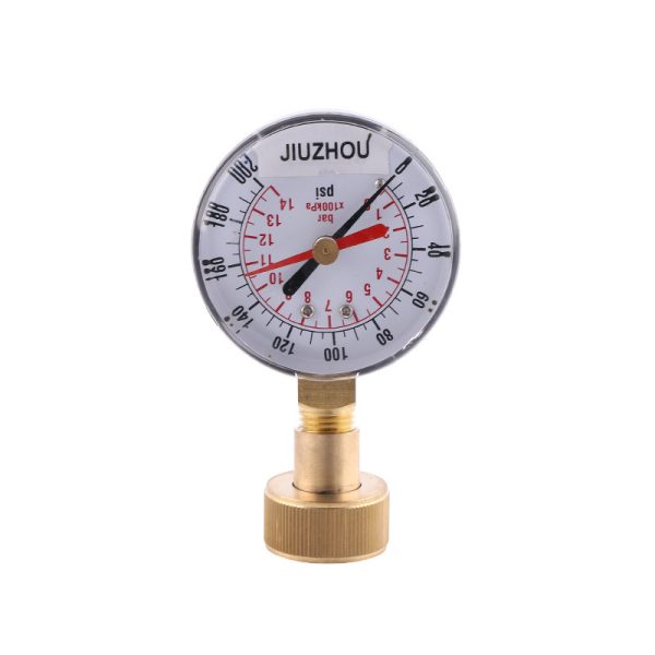 Analog Water Pressure Gauge 63mm Radial with Brass Connector (0-14 bar/200 psi) Y63RF for HVAC Systems - Gambar 5