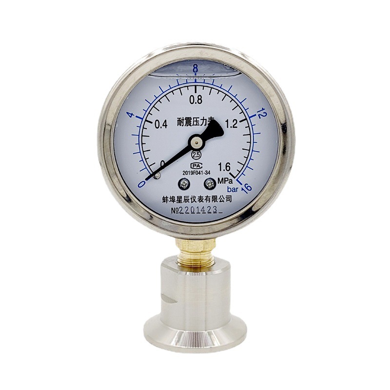 Sanitary Diaphragm Pressure Gauge YTP-60 Series 1.6Mpa Clamp Connection DN50.5 for Water/Air/Oil/Liquid Systems - Image 5
