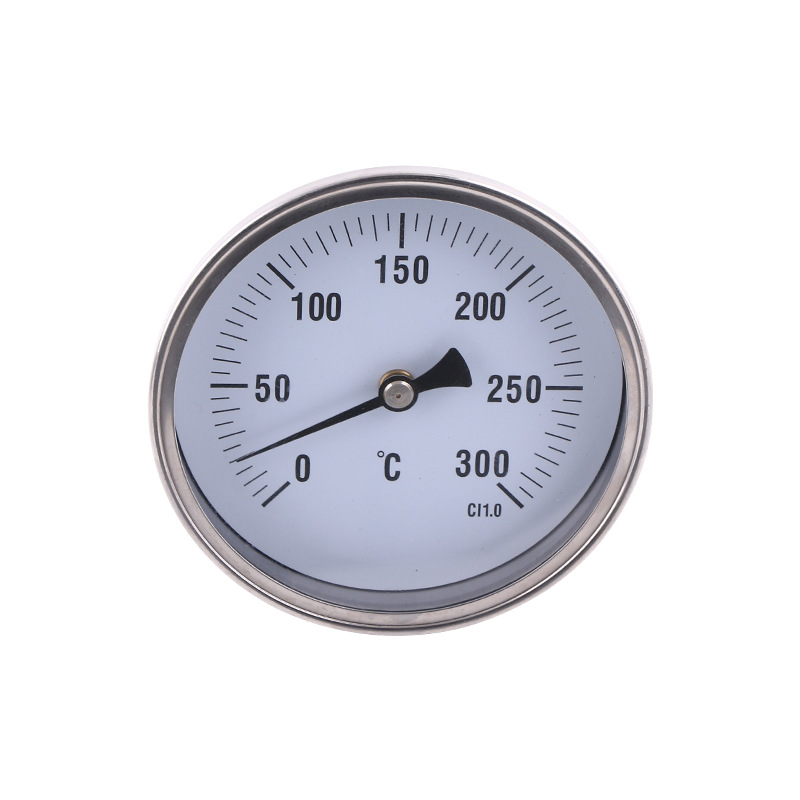Universal Bimetal Thermometer Stainless Steel Casing 100mm Axial Temperature Gauge 0-300C for HVAC Systems - Image 5